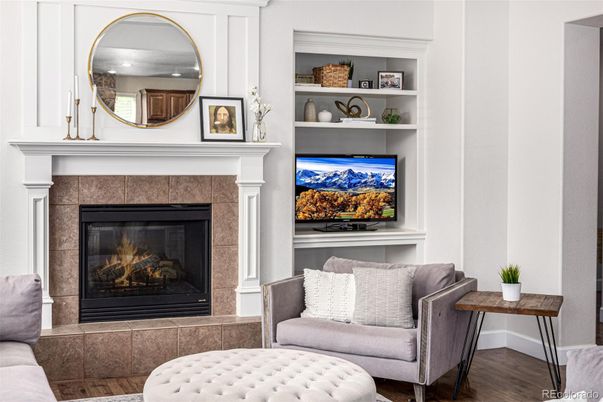 Fireplace, Interior, Wood Texture Flooring