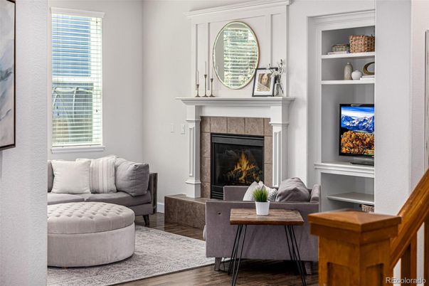 Fireplace, Interior, Wood Texture Flooring