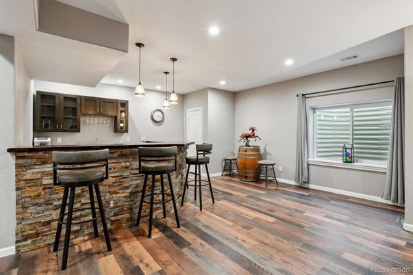 Interior, Pendant Lights, Recessed Lighting, Wood Texture Flooring