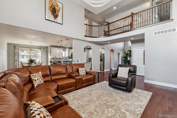 Dining room, Interior, Kitchen, Living room, Pendant Lights, Recessed Lighting, Wood Texture Flooring