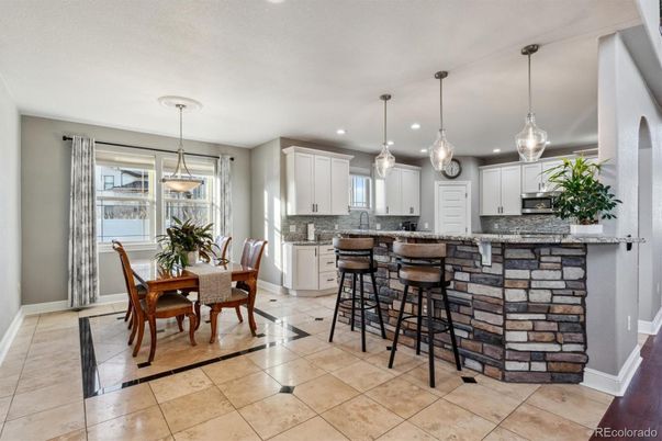Dining room, Interior, Kitchen, Pendant Lights, Recessed Lighting