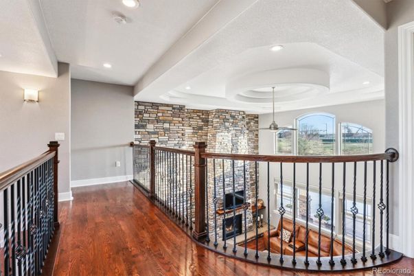 Interior, Recessed Lighting, Stone Walls, Wood Texture Flooring