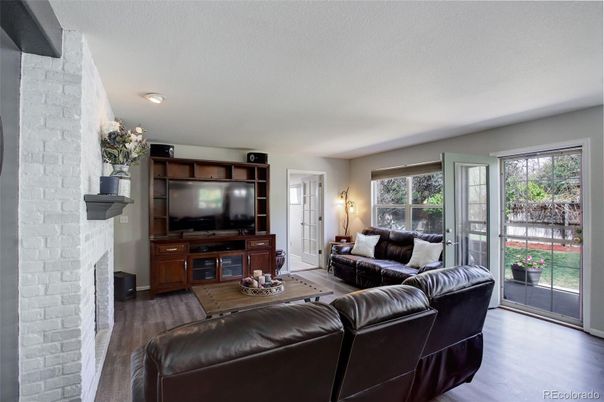 Fireplace, Interior, Living room, Stone Walls, Wood Texture Flooring