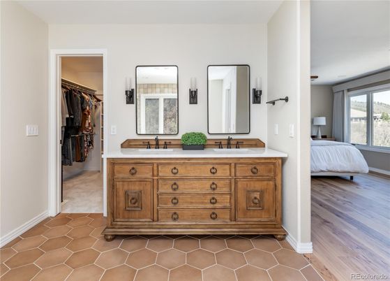 Bathroom, Bedroom, Dual Sink Vanities, Interior, Wood Texture Flooring