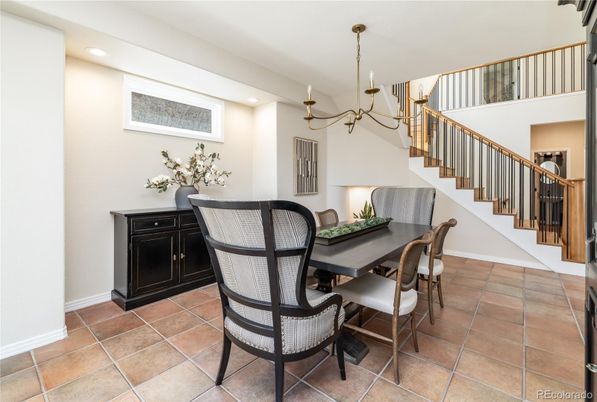 Chandelier, Dining room, Interior, Recessed Lighting