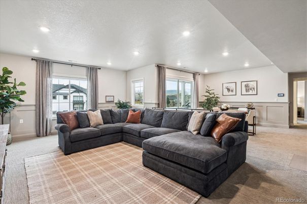Interior, Living room, Recessed Lighting