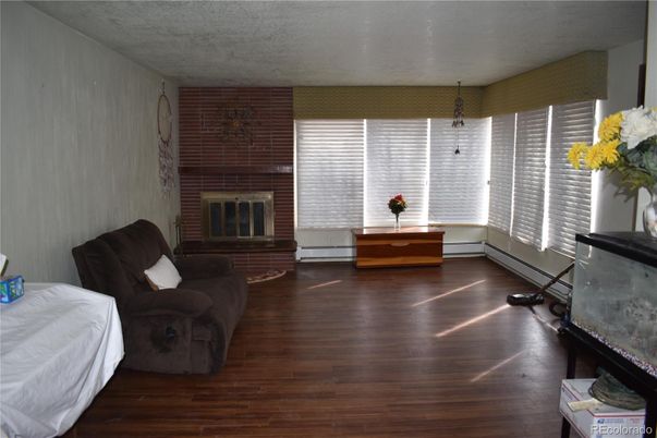 Fireplace, Interior, Pendant Lights, Stone Walls, Wood Texture Flooring