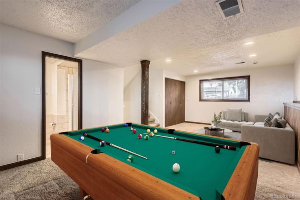 Billiard Table, Game Room, Interior, Living room, Recessed Lighting