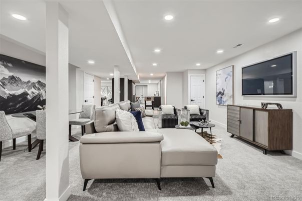 Interior, Living room, Recessed Lighting