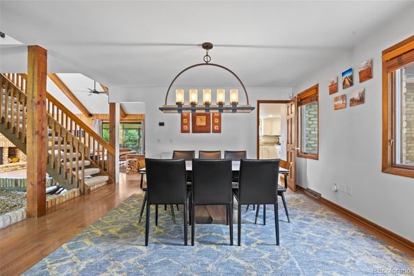 Dining room, Interior, Wood Texture Flooring