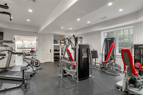 Fitness Equipment, Gym, Interior, Recessed Lighting
