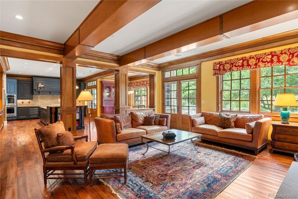 Interior, Kitchen, Living room, Recessed Lighting, Stainless Steel Appliances, Wood Texture Flooring