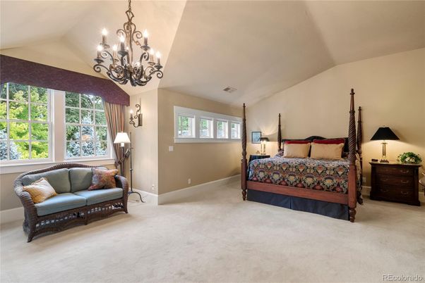 Bedroom, Chandelier, Interior