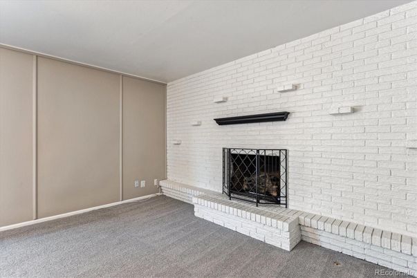 Empty room, Fireplace, Interior, Stone Walls