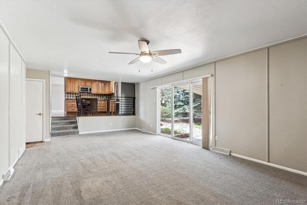 Empty room, Interior, Kitchen, Stainless Steel Appliances