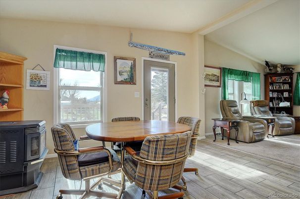 Dining room, Interior, Wood Texture Flooring