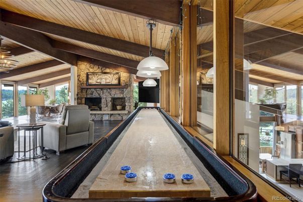 Fireplace, Interior, Pendant Lights, Wooden Beams, Wooden Ceilings, Wood Texture Flooring