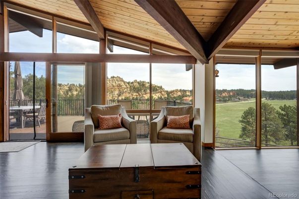 Interior, Sun Room, Wooden Beams, Wooden Ceilings, Wood Texture Flooring