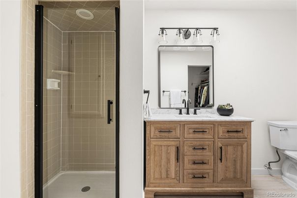 Bathroom, Dual Sink Vanities, Glass Shower, Interior