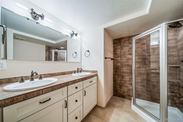 Bathroom, Dual Sink Vanities, Glass Shower, Interior