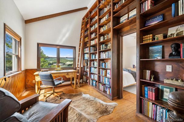 Home Office, Interior, Wooden Beams, Wood Texture Flooring