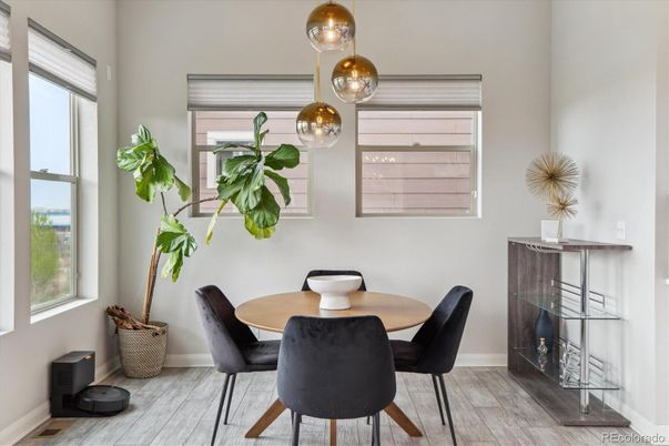 Dining room, Interior, Wood Texture Flooring