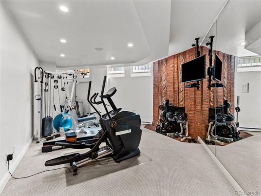 Fitness Equipment, Interior, Recessed Lighting, Stone Walls