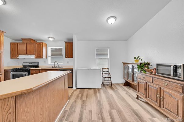 Interior, Kitchen, Wood Texture Flooring