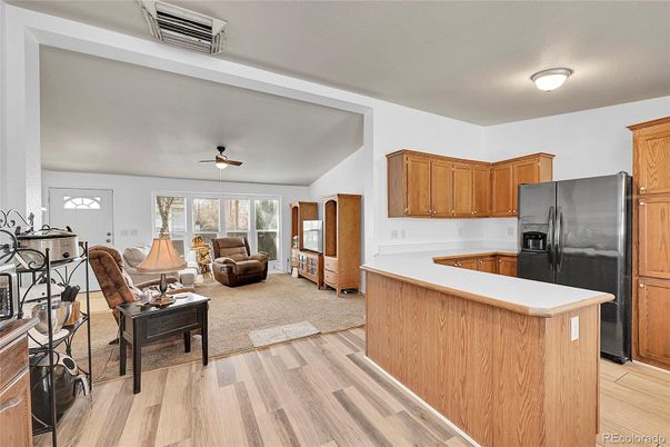 Interior, Kitchen, Living room, Wood Texture Flooring