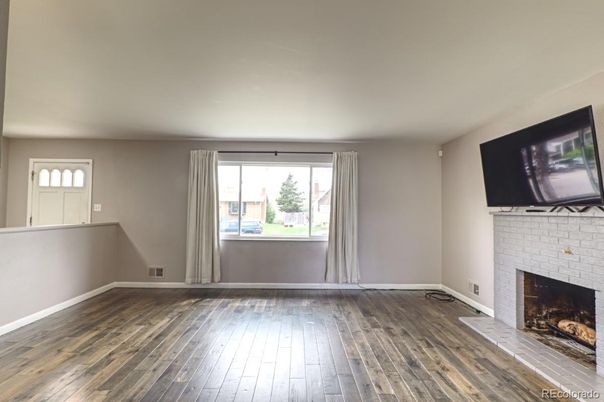 Empty room, Fireplace, Interior, Wood Texture Flooring