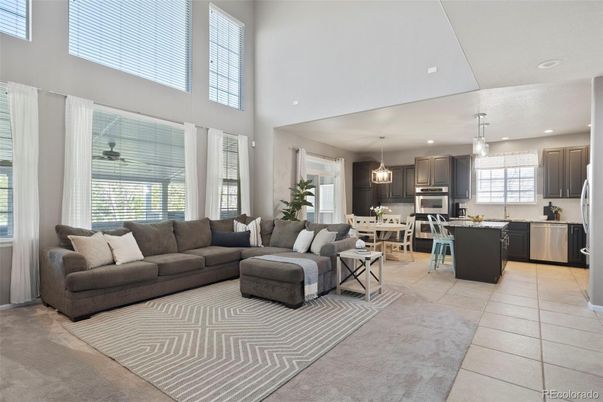 Dining room, Interior, Kitchen, Living room, Pendant Lights, Recessed Lighting, Stainless Steel Appliances