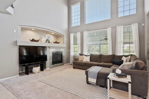 Fireplace, Interior, Living room, Recessed Lighting