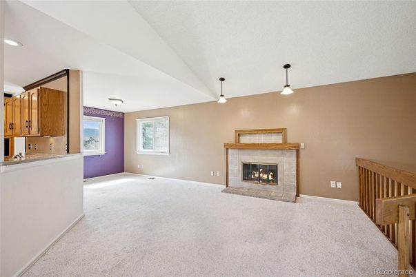 Empty room, Fireplace, Interior, Pendant Lights, Recessed Lighting