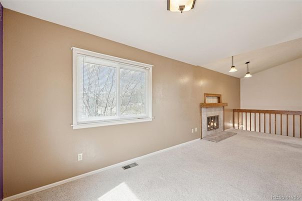 Empty room, Fireplace, Interior, Pendant Lights