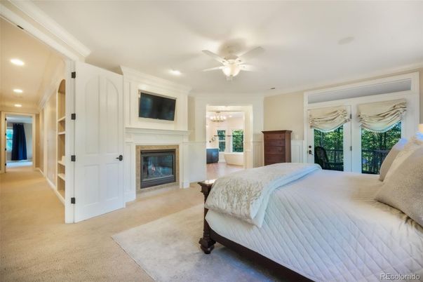 Bedroom, Fireplace, Interior, Recessed Lighting