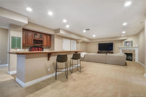 Fireplace, Interior, Living room, Recessed Lighting