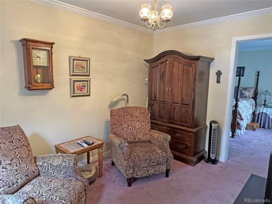 Bedroom, Chandelier, Interior