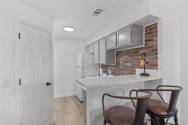 Interior, Kitchen, Stone Walls, Wood Texture Flooring
