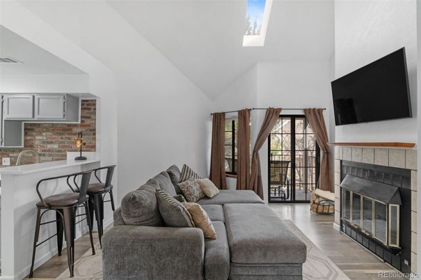 Fireplace, Interior, Living room, Stone Walls, Wood Texture Flooring