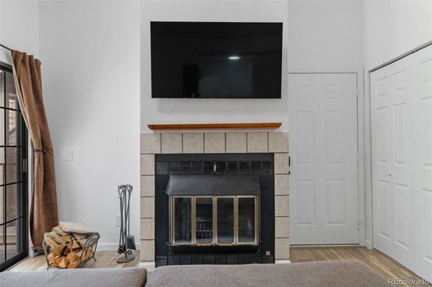 Fireplace, Interior, Wood Texture Flooring