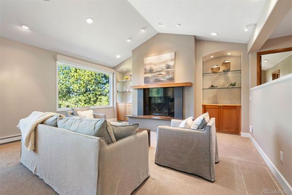 Fireplace, Interior, Living room, Recessed Lighting