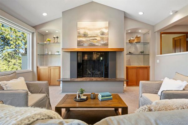 Fireplace, Interior, Living room, Recessed Lighting