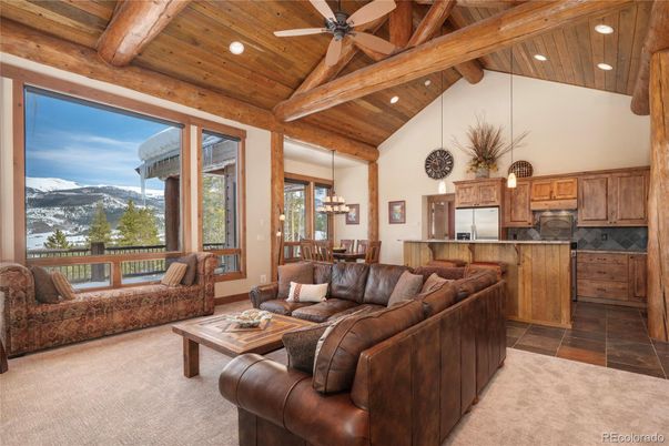 Dining room, Interior, Kitchen, Living room, Pendant Lights, Recessed Lighting, Wooden Beams, Wooden Ceilings