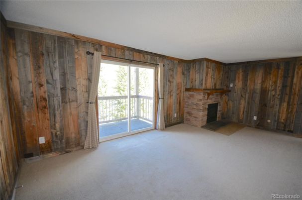 Empty room, Fireplace, Interior, Wooden Walls