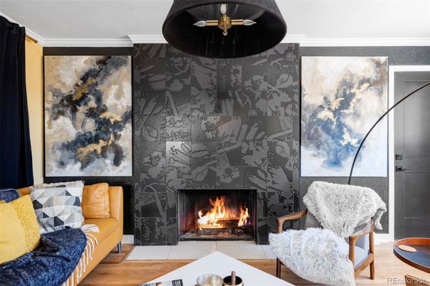 Fireplace, Interior, Wood Texture Flooring