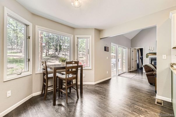 Dining room, Interior, Wood Texture Flooring