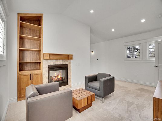 Fireplace, Interior, Living room, Recessed Lighting
