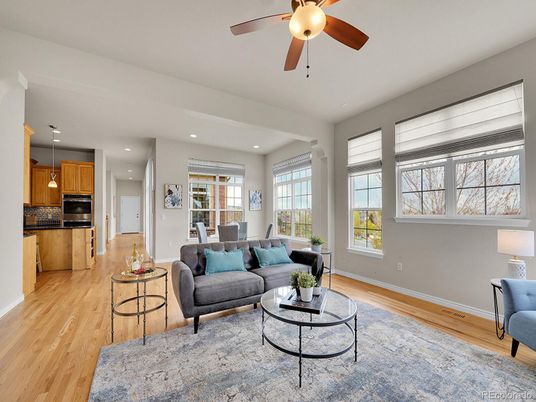 Interior, Kitchen, Living room, Recessed Lighting, Stainless Steel Appliances, Wood Texture Flooring