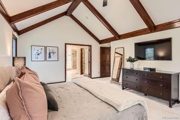 Bedroom, Interior, Wooden Beams
