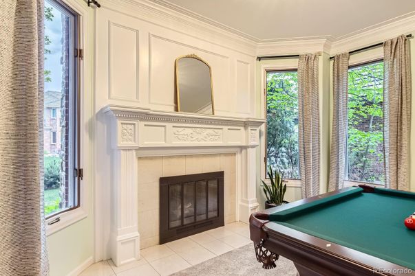 Billiard Table, Fireplace, Game Room, Interior